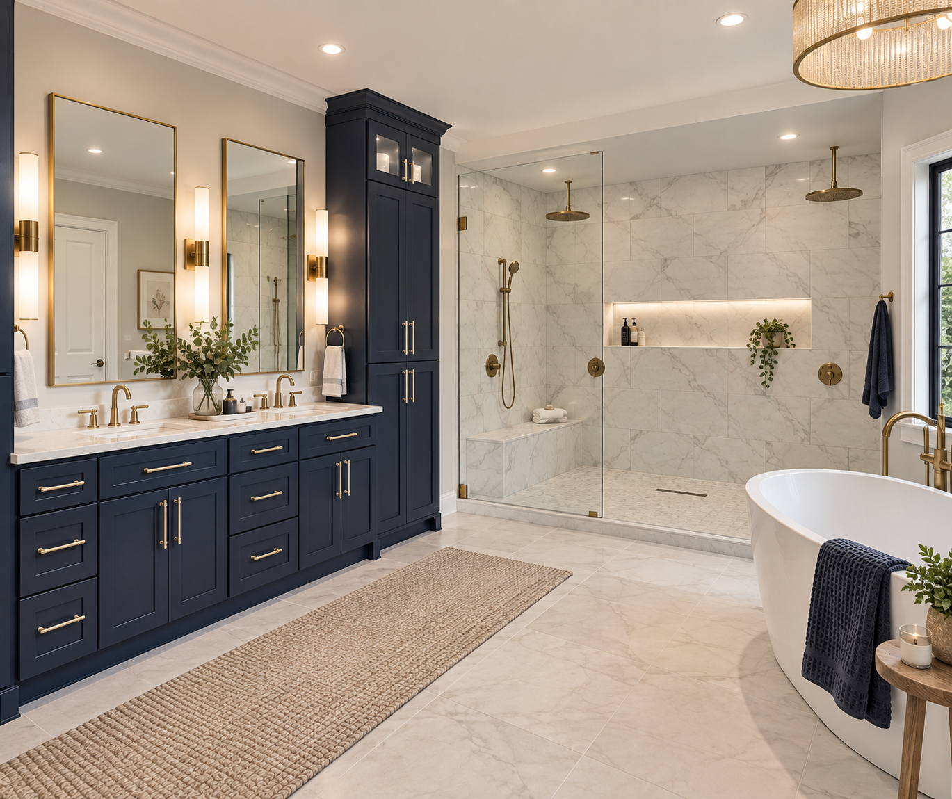 Bathroom vanity cabinetry for a Richmond VA home remodel