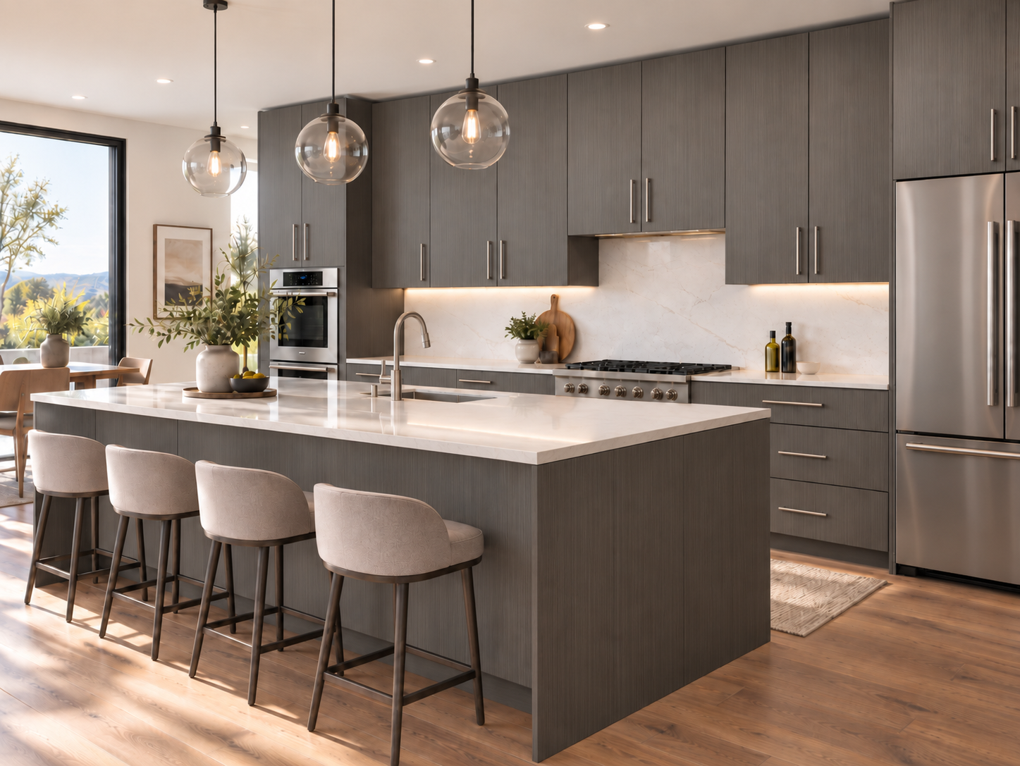 Kitchen island layout and circulation for a Virginia Beach kitchen renovation