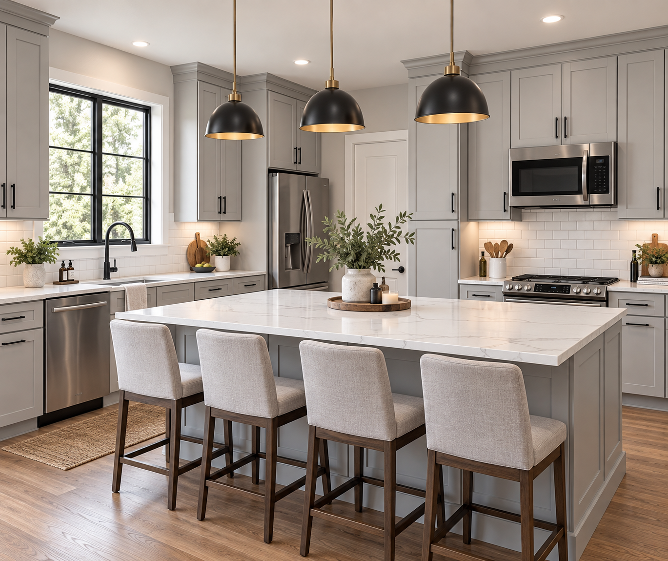 Kitchen remodeling in Virginia Beach VA with new cabinets and island