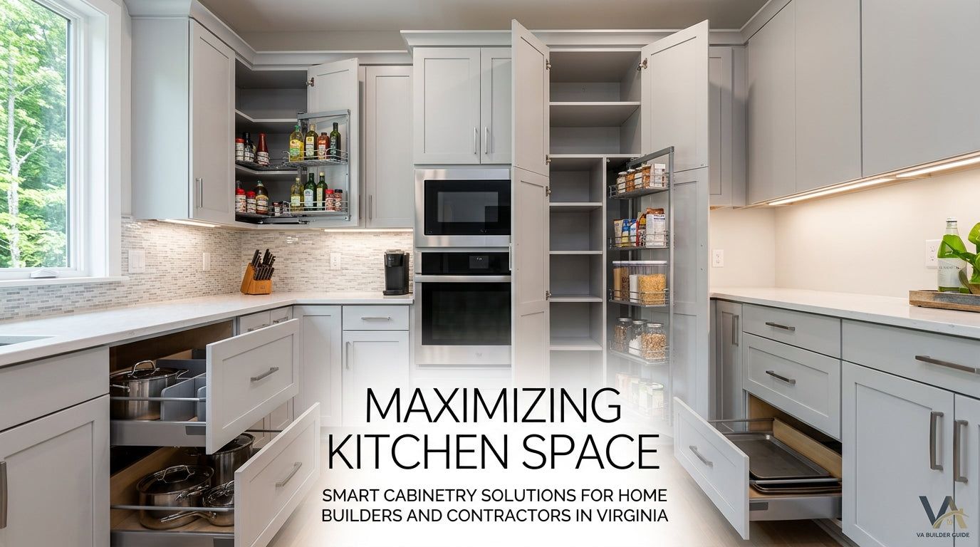 Header graphic: maximizing kitchen space, with white frameless cabinets and tall pantry pull-outs