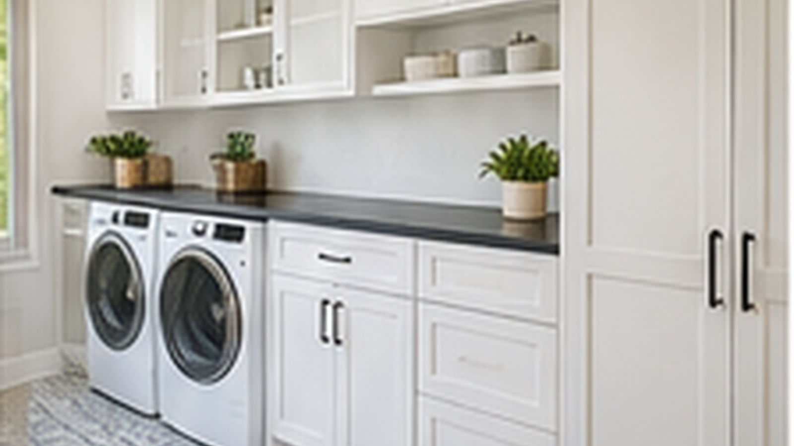 Laundry and mudroom cabinet storage for Richmond home remodeling