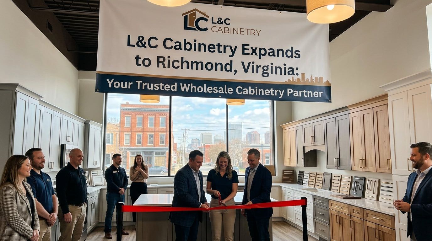 Ribbon cutting at the L&C Cabinetry Richmond-area showroom opening