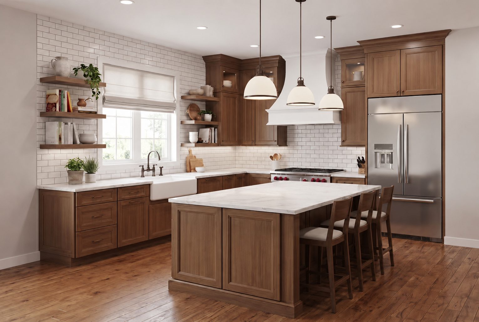 Warm wood L&C kitchen collection